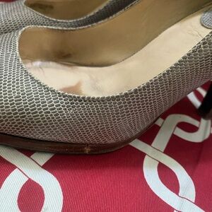 Cole Haan Gray Snakeskin Heels